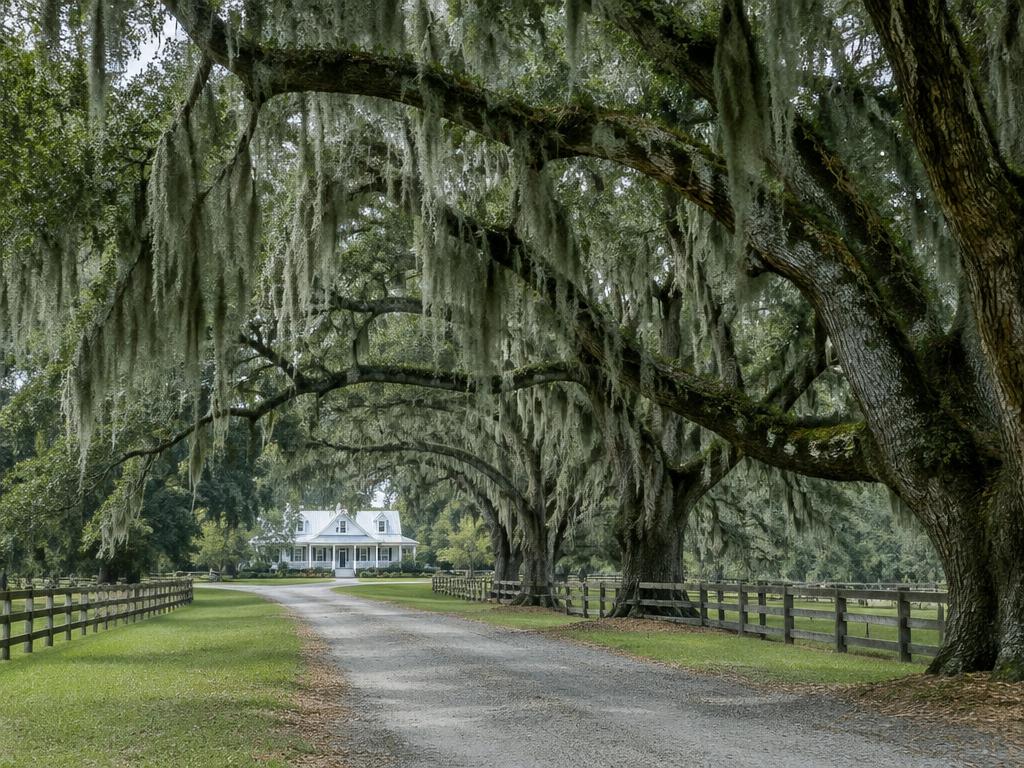Lowcountry scene evoking Johns Island